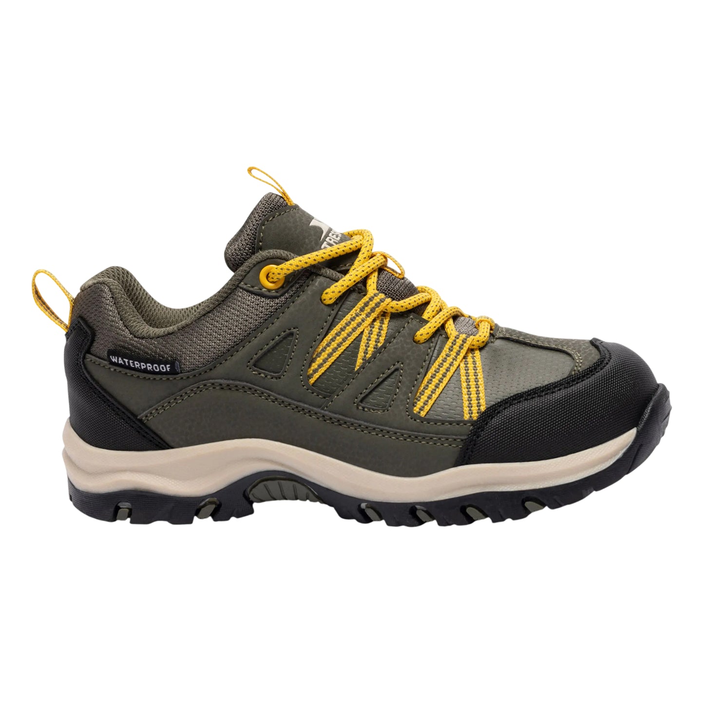 Forest Green - Front - Trespass Childrens-Kids Gillon II Walking Shoes