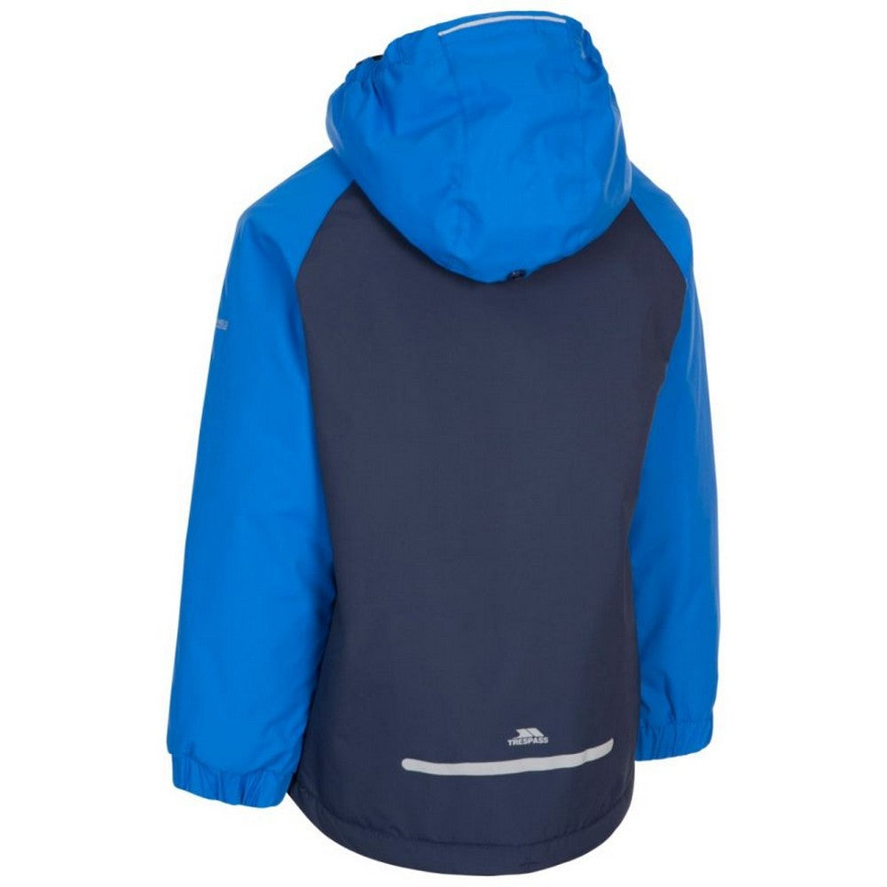 Navy - Back - Trespass Childrens-Kids Useful Waterproof Jacket