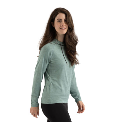 Teal Mist - Side - Trespass Womens-Ladies Hattie Active Hoodie