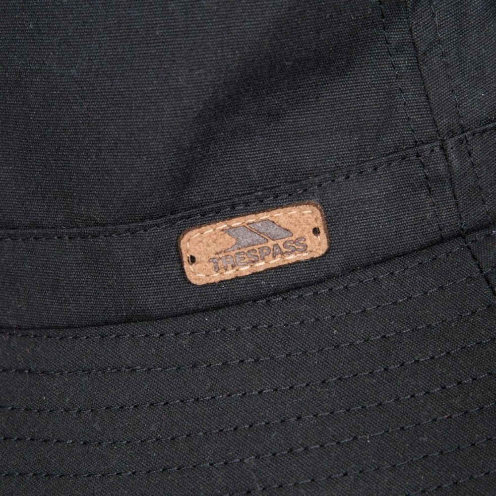 Black - Pack Shot - Trespass Unisex Adult Waxy Bucket Hat