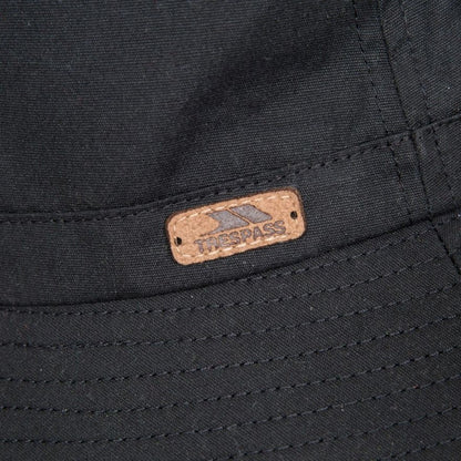 Black - Pack Shot - Trespass Unisex Adult Waxy Bucket Hat