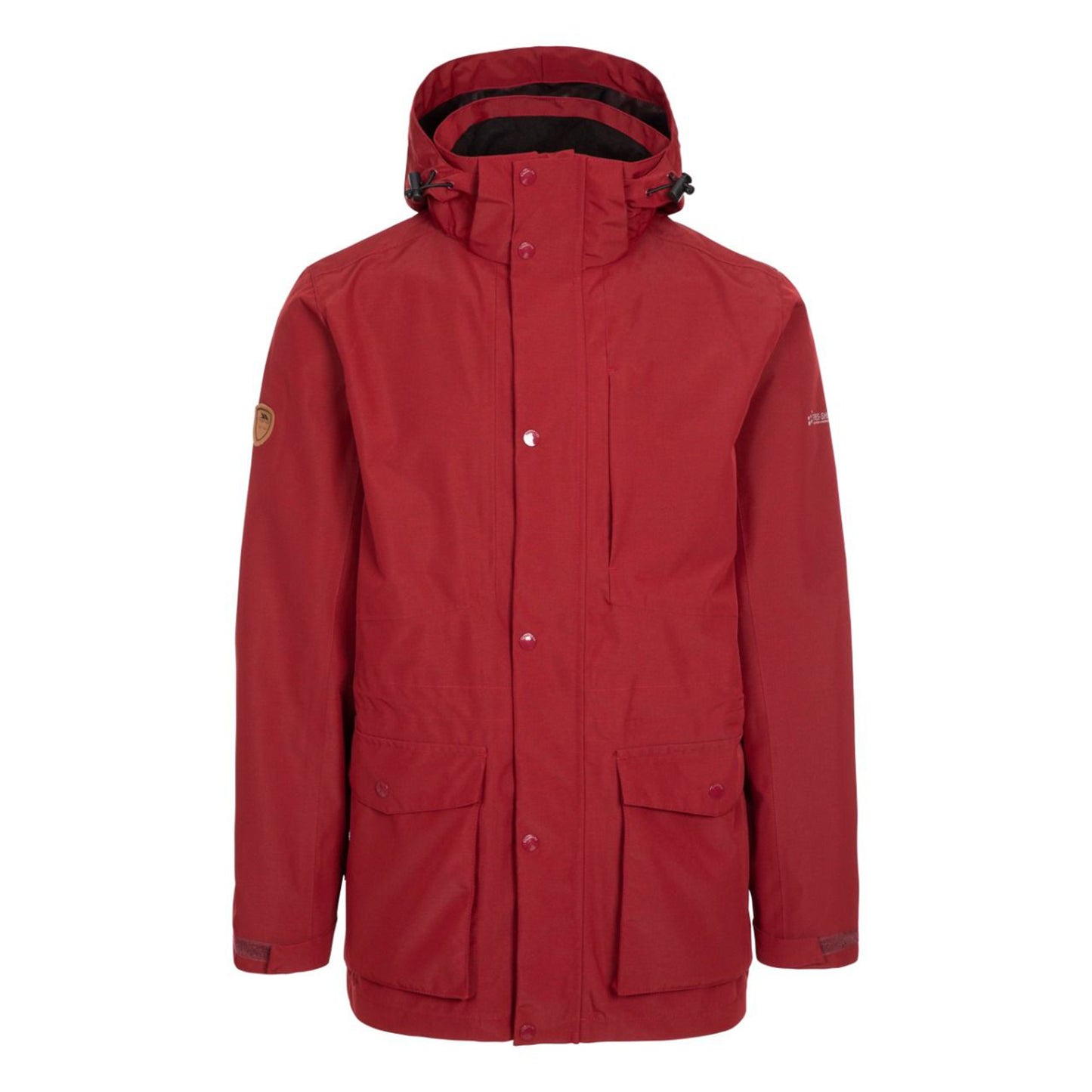 Merlot Marl - Front - Trespass Mens Sandy Waterproof Jacket