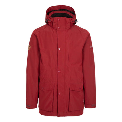 Merlot Marl - Front - Trespass Mens Sandy Waterproof Jacket