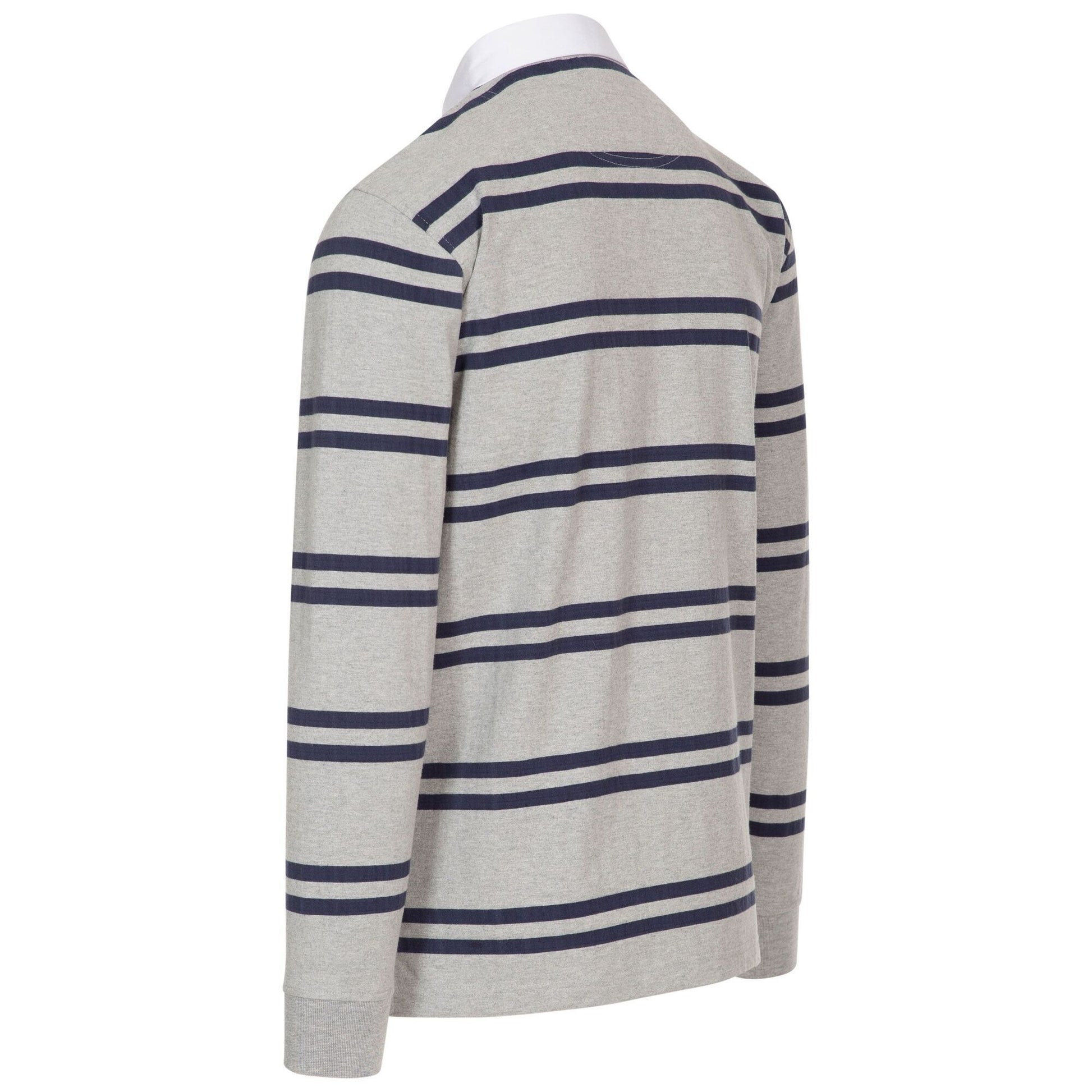 Grey Marl - Back - Trespass Mens Keelbeg Cotton Long-Sleeved Top