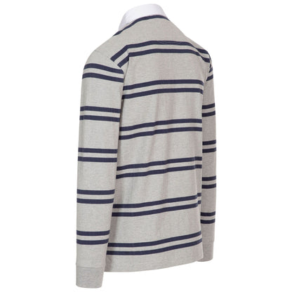 Grey Marl - Back - Trespass Mens Keelbeg Cotton Long-Sleeved Top