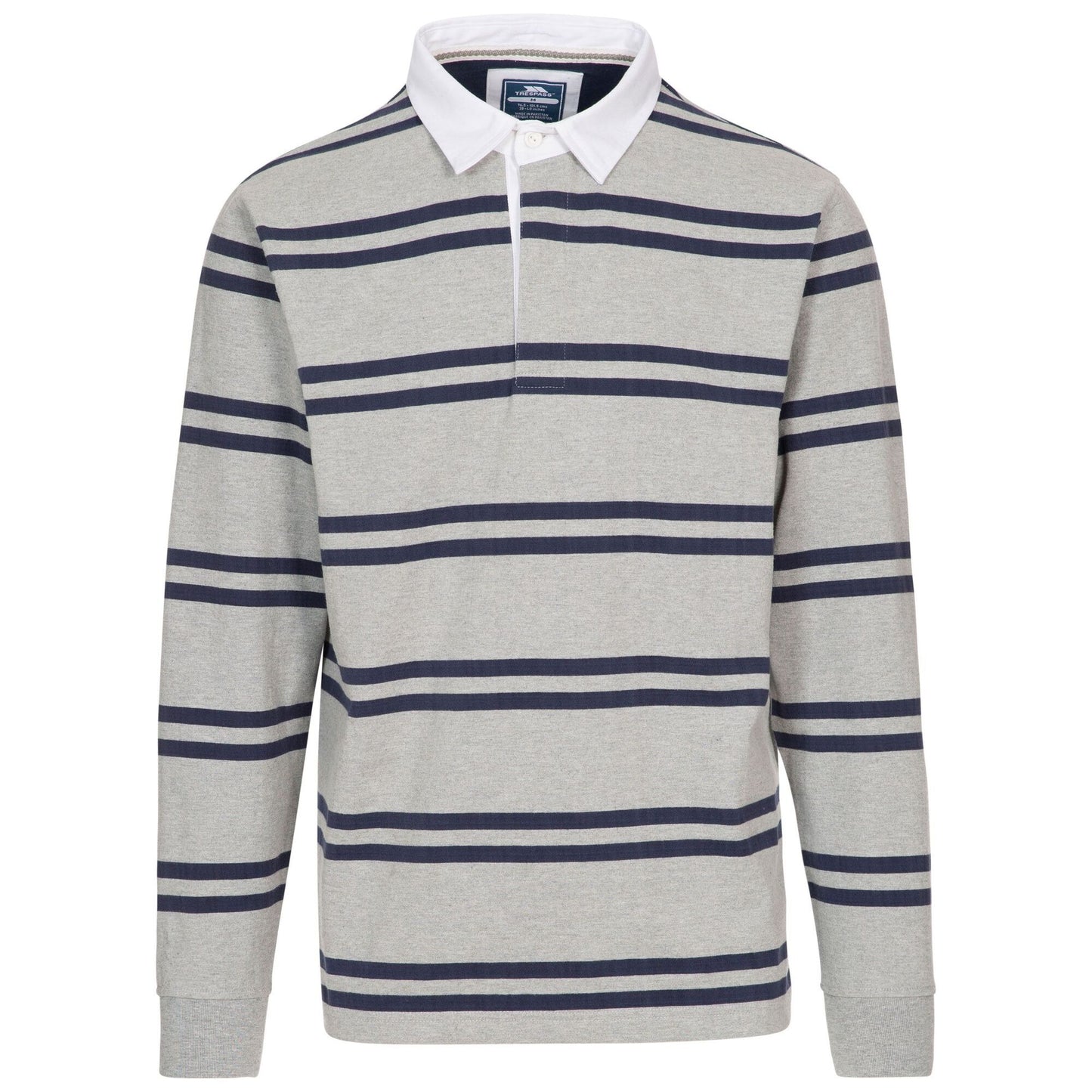 Grey Marl - Front - Trespass Mens Keelbeg Cotton Long-Sleeved Top