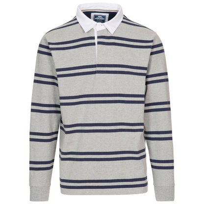 Grey Marl - Front - Trespass Mens Keelbeg Cotton Long-Sleeved Top