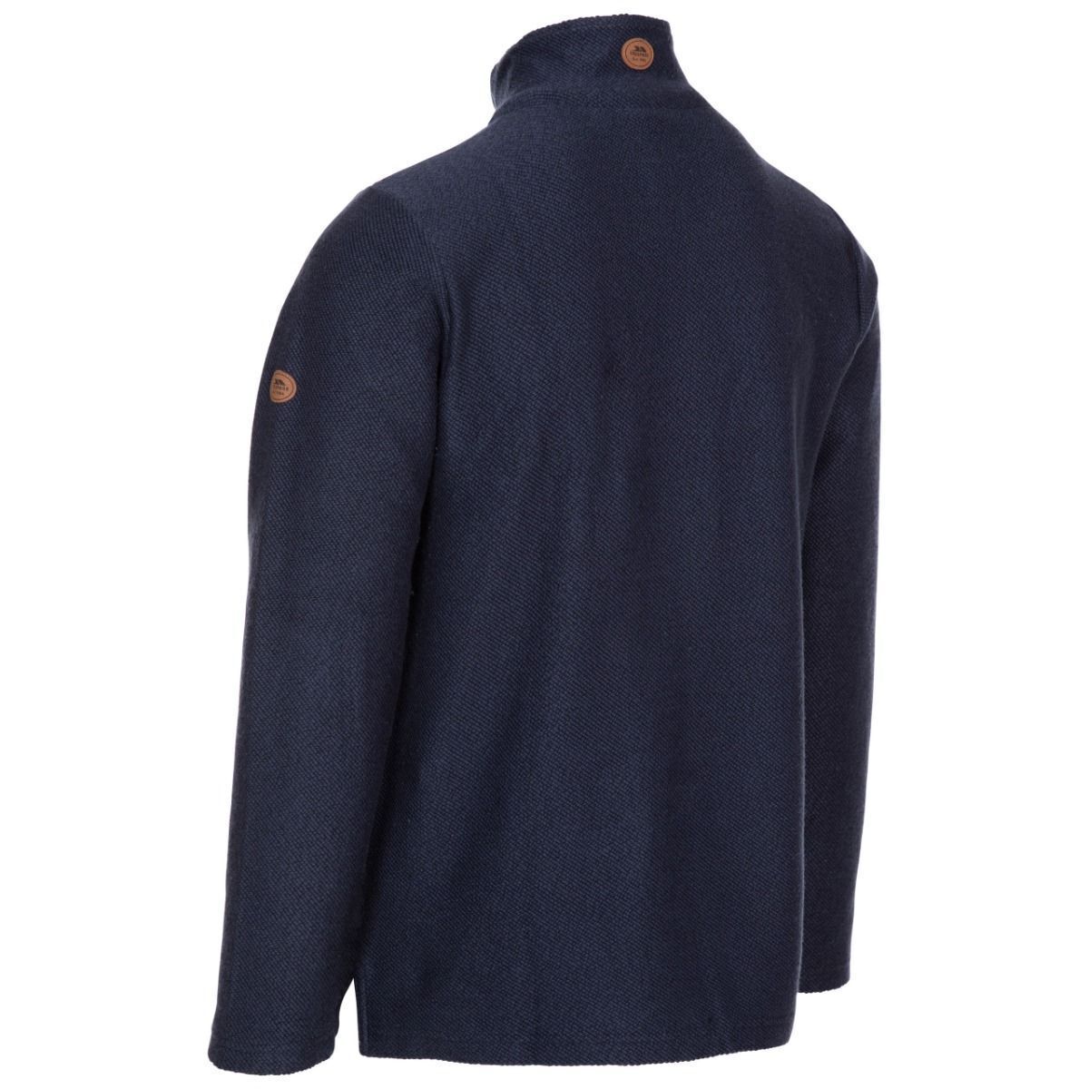 Navy - Back - Trespass Mens Taddingley Half Zip Sweatshirt