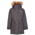 Dark Grey - Front - Trespass Girls Rhoda Waterproof Jacket