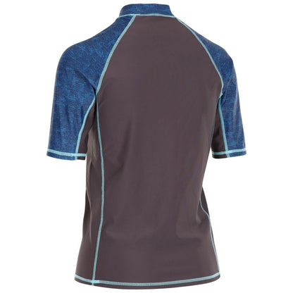 Dark Grey-Blue - Back - Trespass Womens-Ladies Calista Rash Guard