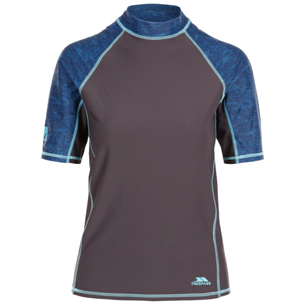 Dark Grey-Blue - Front - Trespass Womens-Ladies Calista Rash Guard