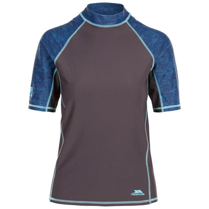 Dark Grey-Blue - Front - Trespass Womens-Ladies Calista Rash Guard