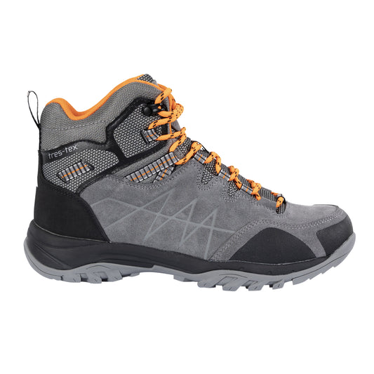 Grey - Front - Trespass Mens Caelan Suede Walking Boots