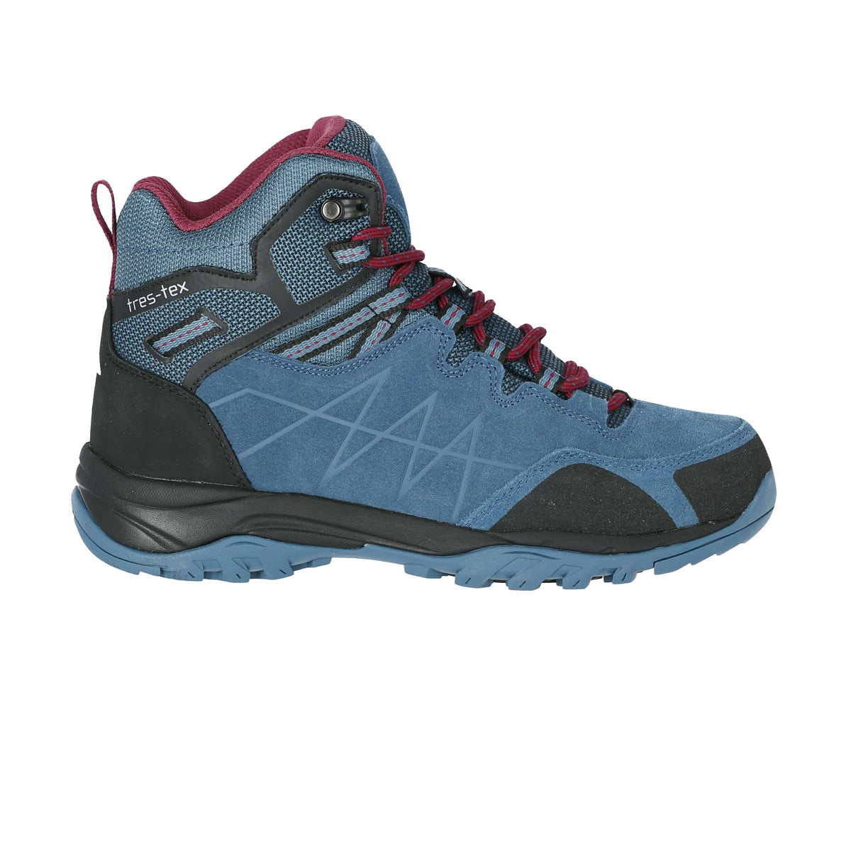 Teal - Back - Trespass Womens-Ladies Nairne Suede Walking Boots