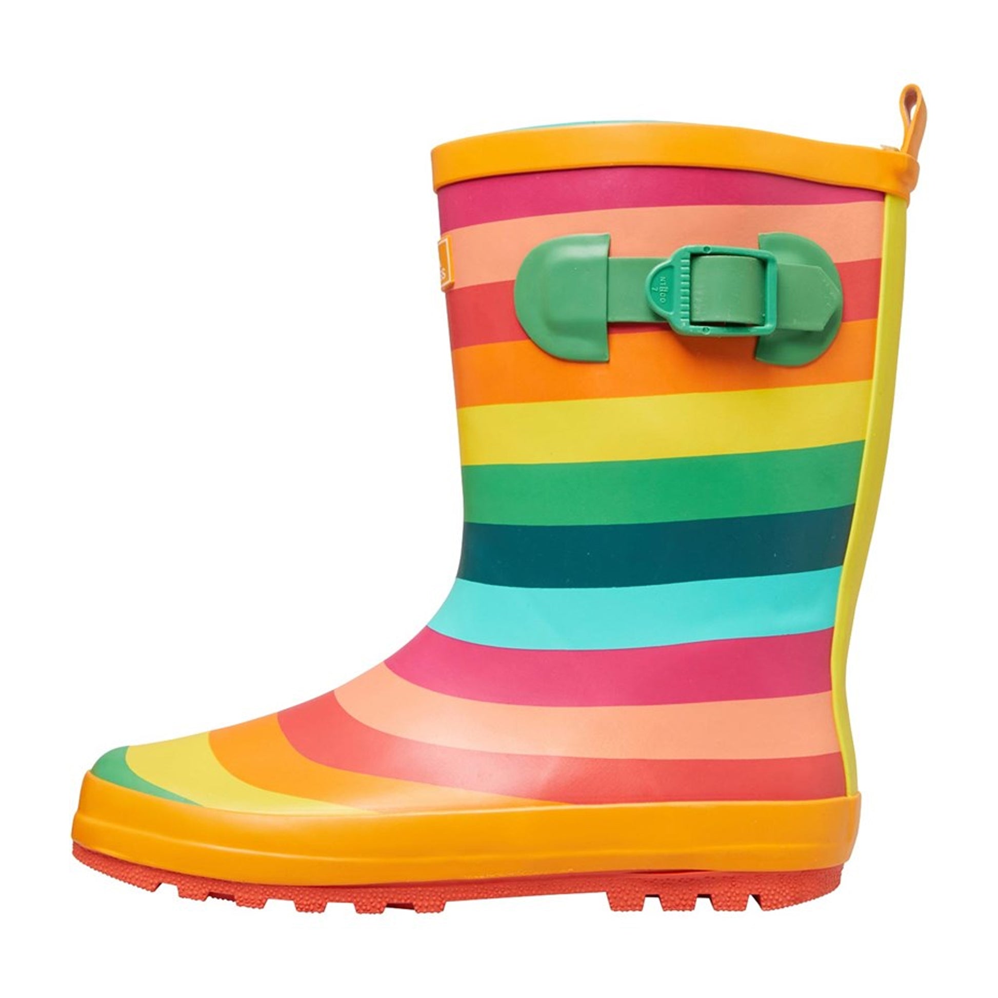 Multicoloured Stripe - Side - Trespass Childrens-Kids Puddle Wellington Boots