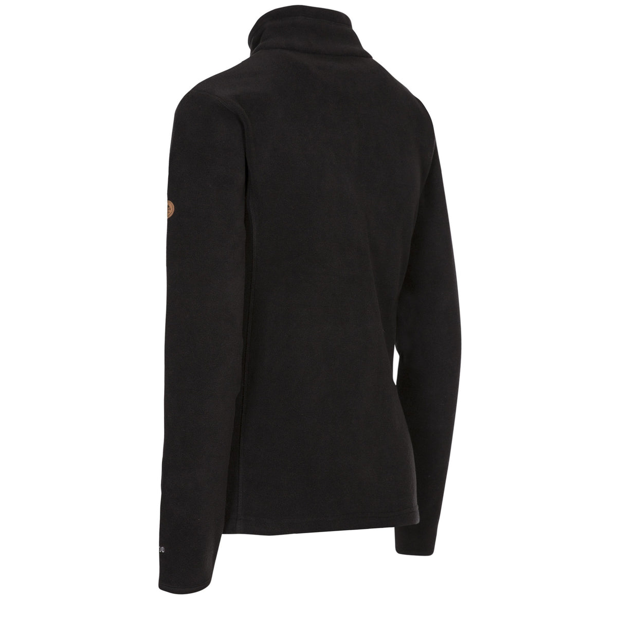 Black - Back - Trespass Womens-Ladies Trouper Leather Trim Fleece Jacket