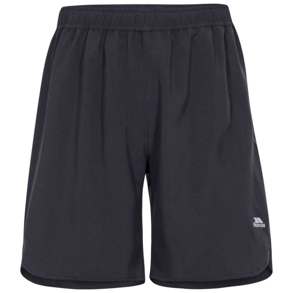 Black - Front - Trespass Mens Richmond Active Shorts