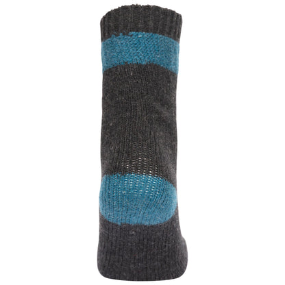 Black-Aqua Blue-Fig - Side - Trespass Unisex Adult Agenta Boot Socks