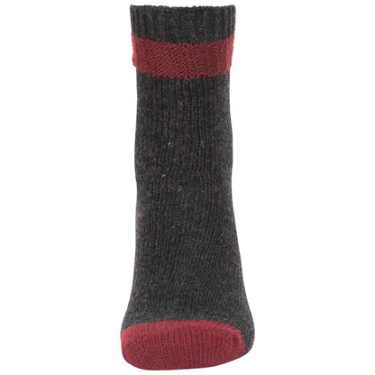 Black-Aqua Blue-Fig - Pack Shot - Trespass Unisex Adult Agenta Boot Socks
