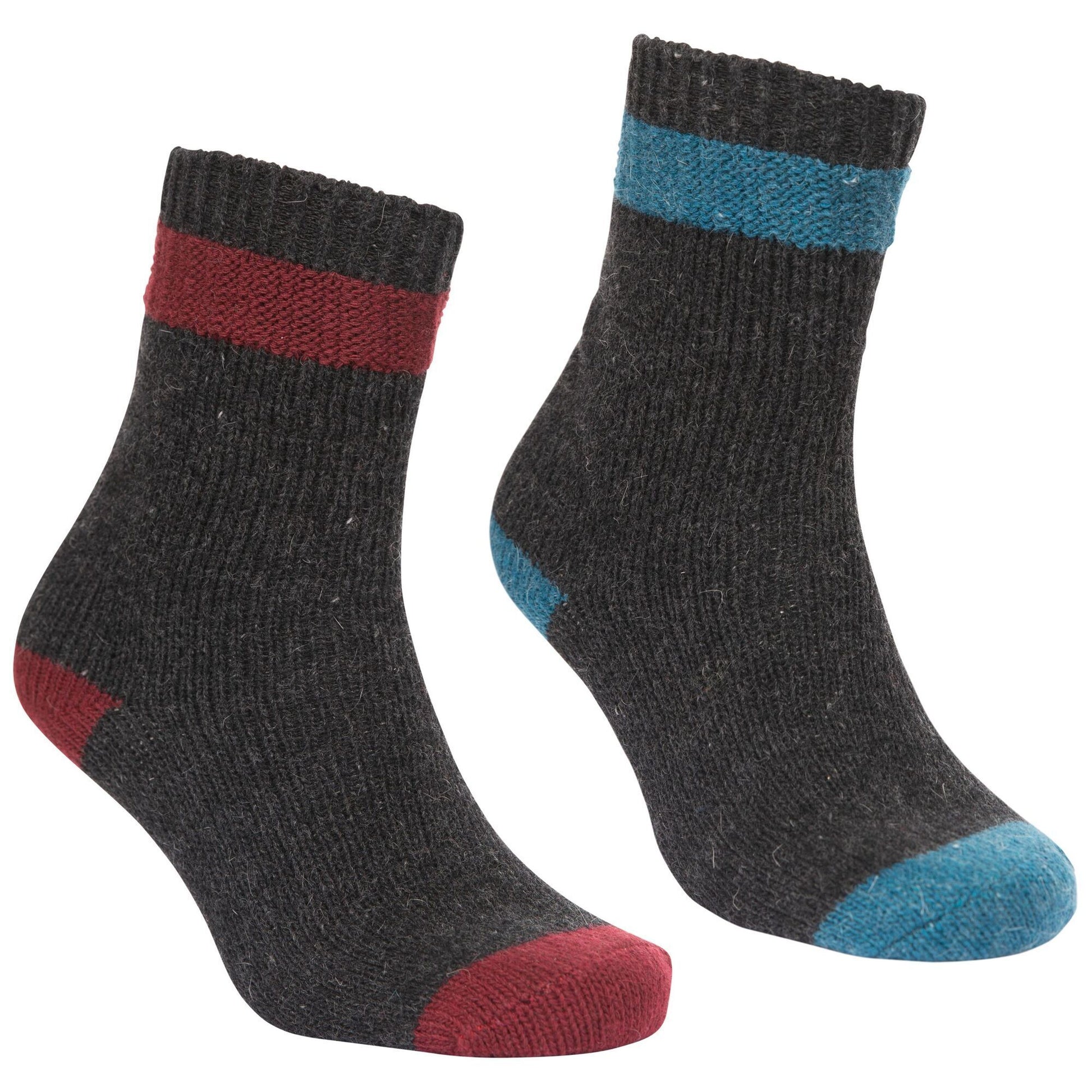 Black-Aqua Blue-Fig - Front - Trespass Unisex Adult Agenta Boot Socks