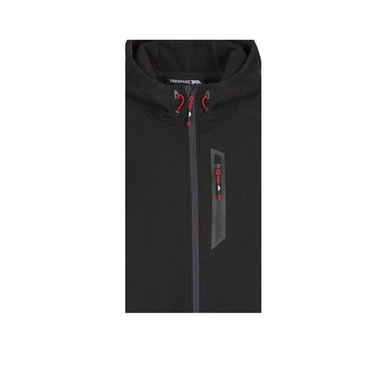 Black - Side - Trespass Mens Marlon Soft Shell Jacket