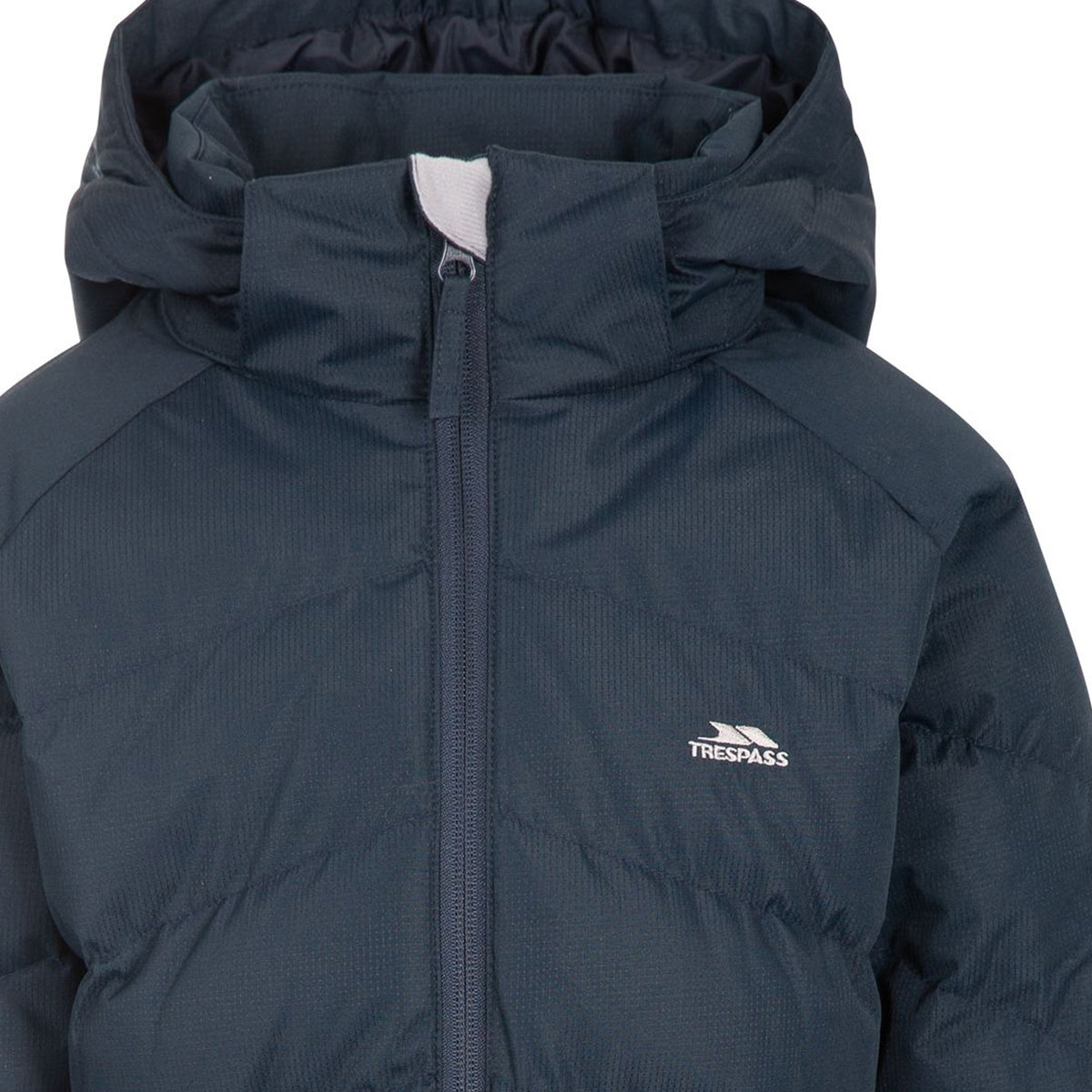 Navy - Side - Trespass Girls Faymont Padded Jacket
