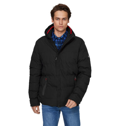 Black - Side - Trespass Mens Habbton Padded Jacket