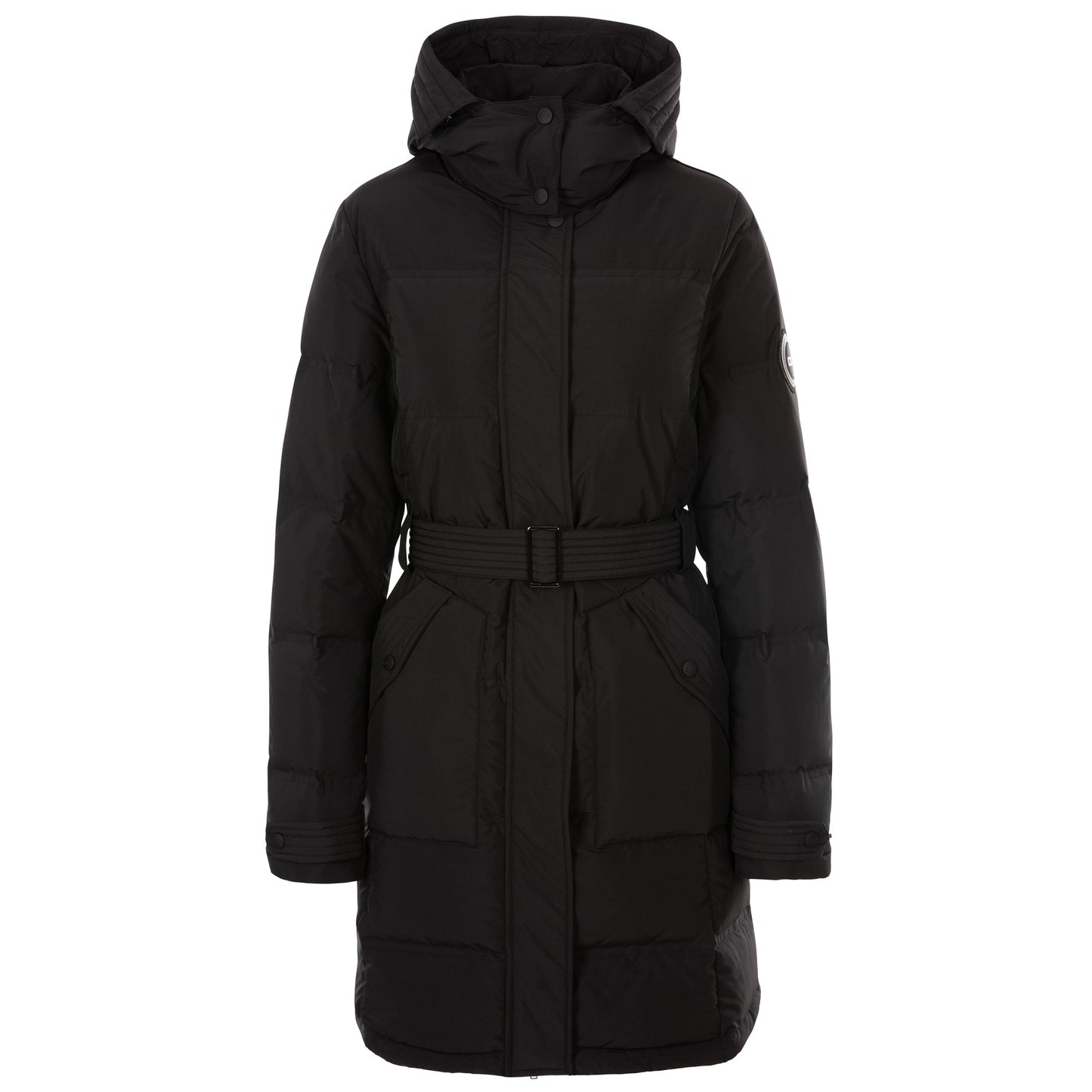 Black - Front - Trespass Womens-Ladies Downtown Down Filled Jacket