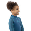 Cosmic Blue Marl - Close up - Trespass Childrens-Kids Lillian Wetsuit