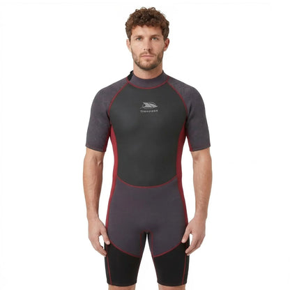 Black-Red - Side - Trespass Mens Argon Wetsuit