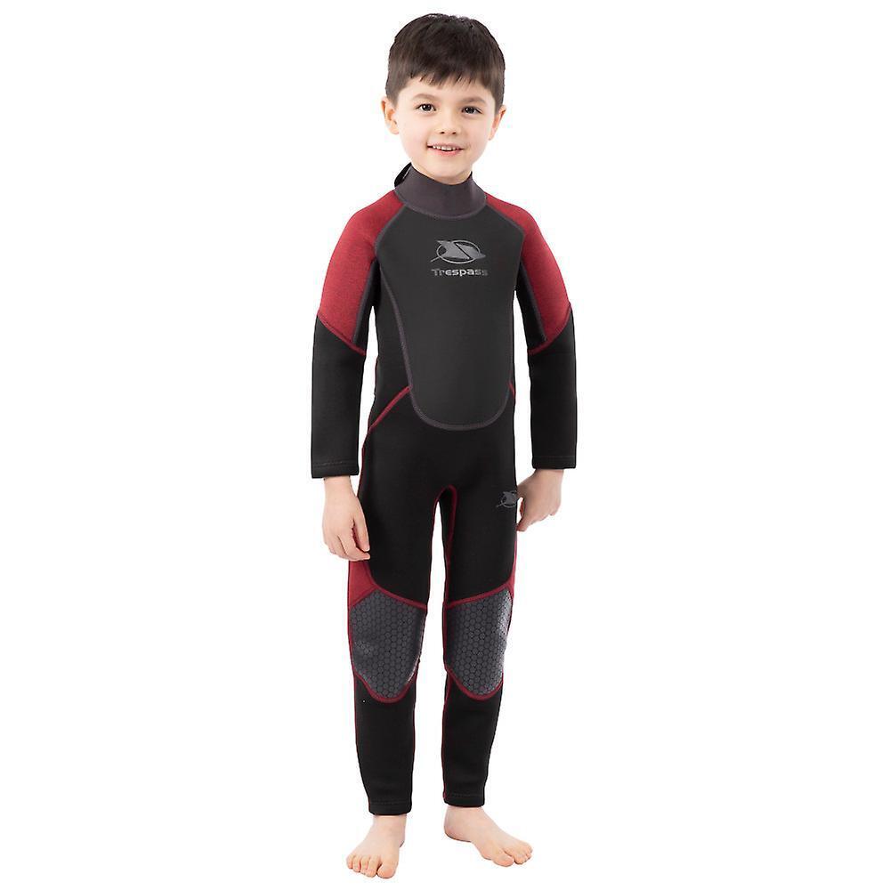 Merlot Marl - Back - Trespass Childrens-Kids Amigo 3mm Wetsuit