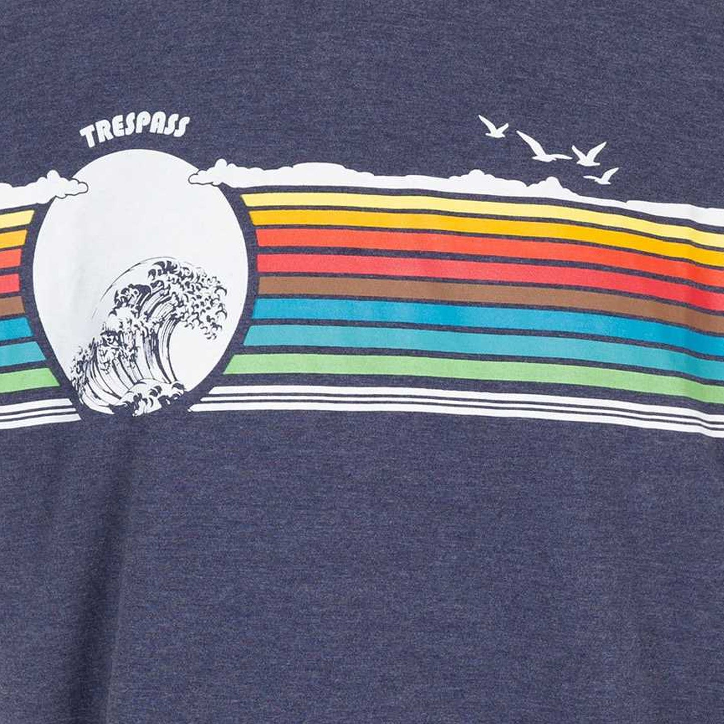 Navy Marl - Side - Trespass Mens Lakehouse T-Shirt