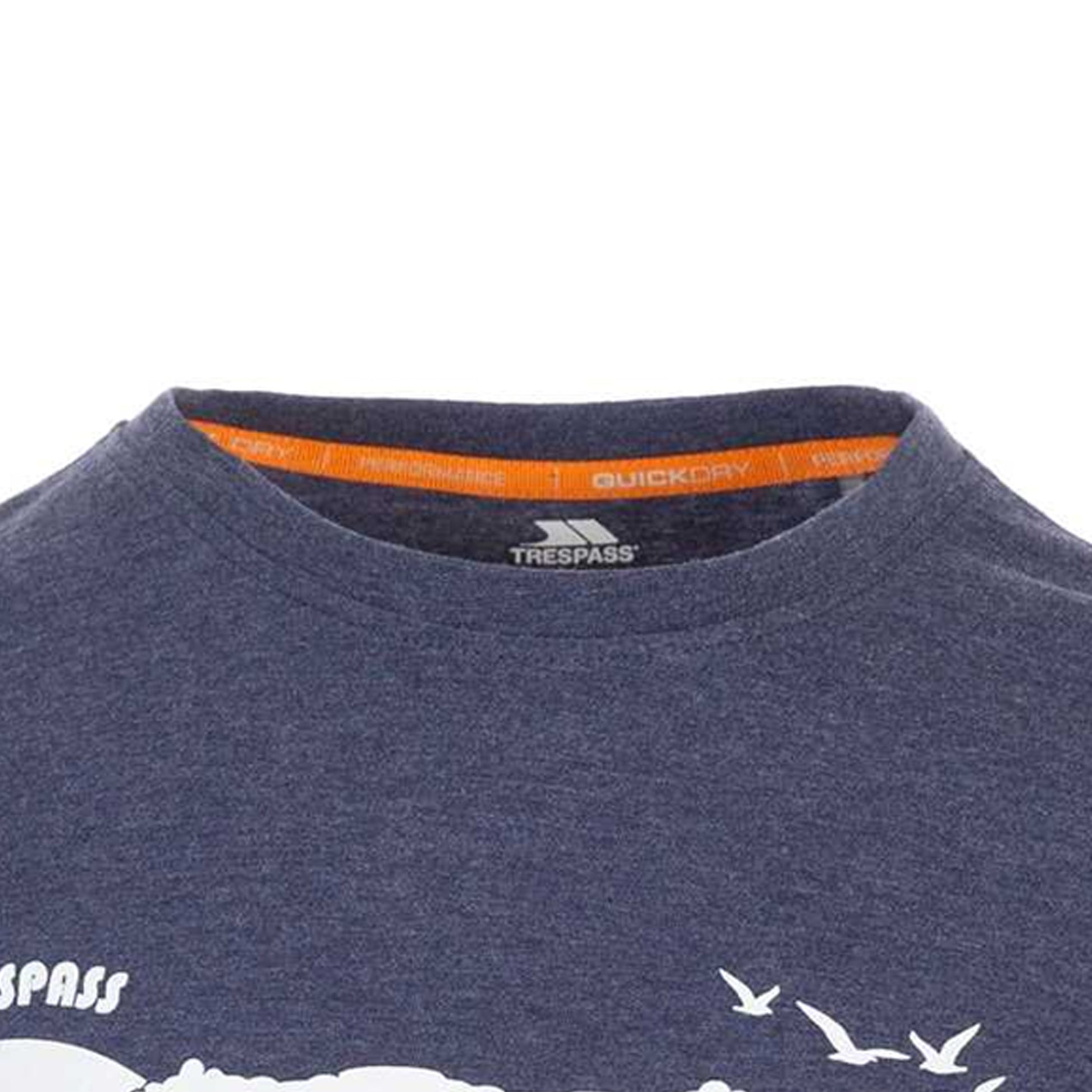 Navy Marl - Lifestyle - Trespass Mens Lakehouse T-Shirt