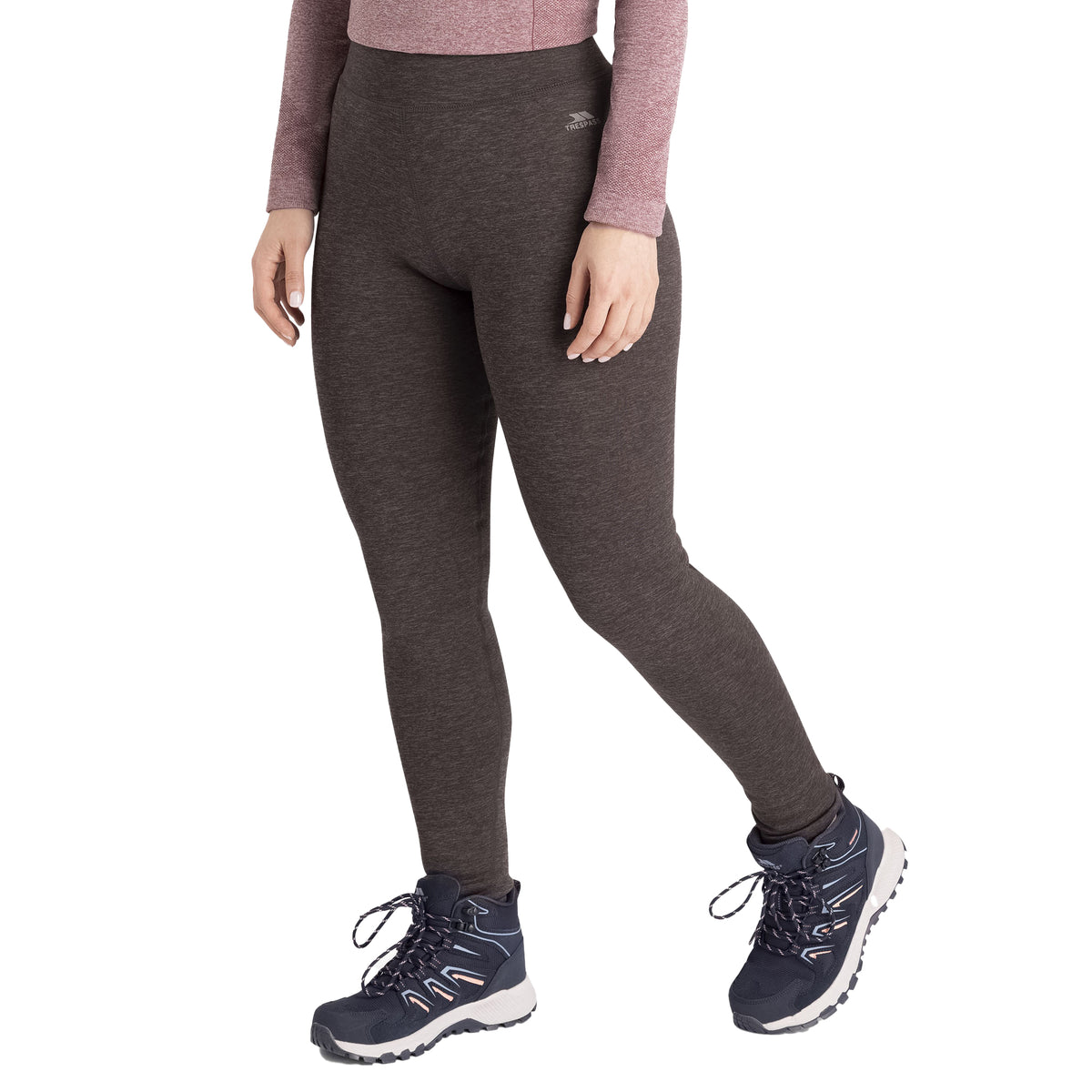 Grey Marl - Front - Trespass Womens-Ladies Fuzzy Sherpa Leggings