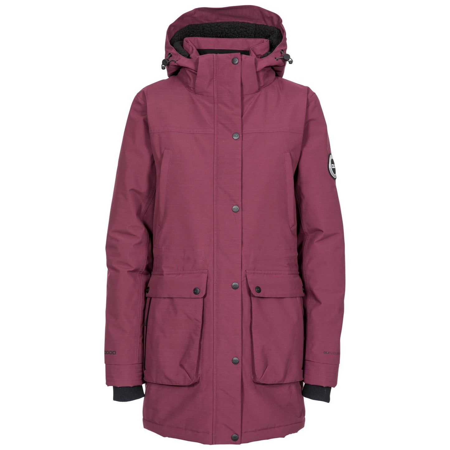 Fig - Front - Trespass Womens-Ladies Eve DLX Waterproof Jacket