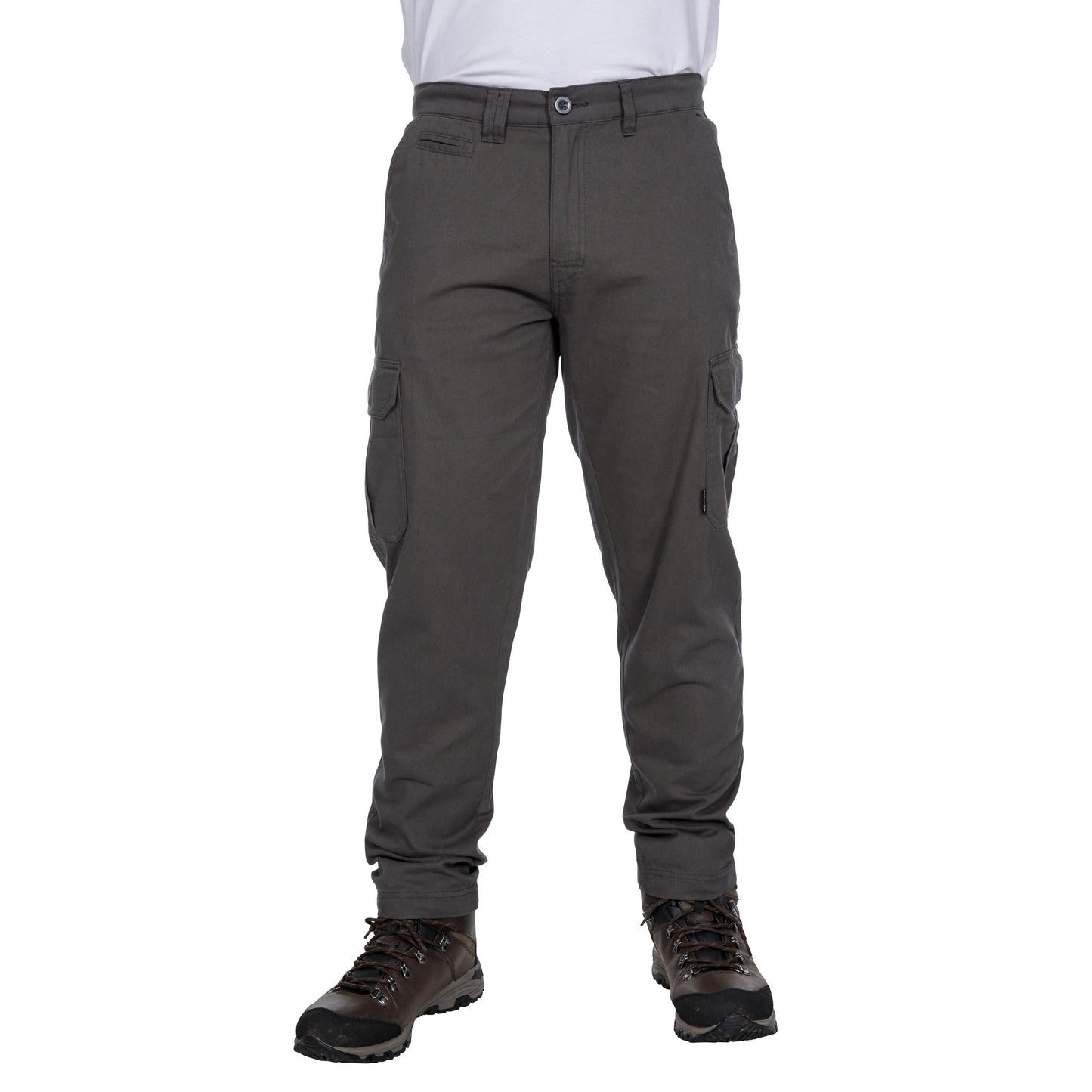 Charcoal - Front - Trespass Mens Tipner Cargo Trousers
