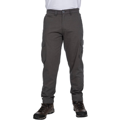 Charcoal - Front - Trespass Mens Tipner Cargo Trousers