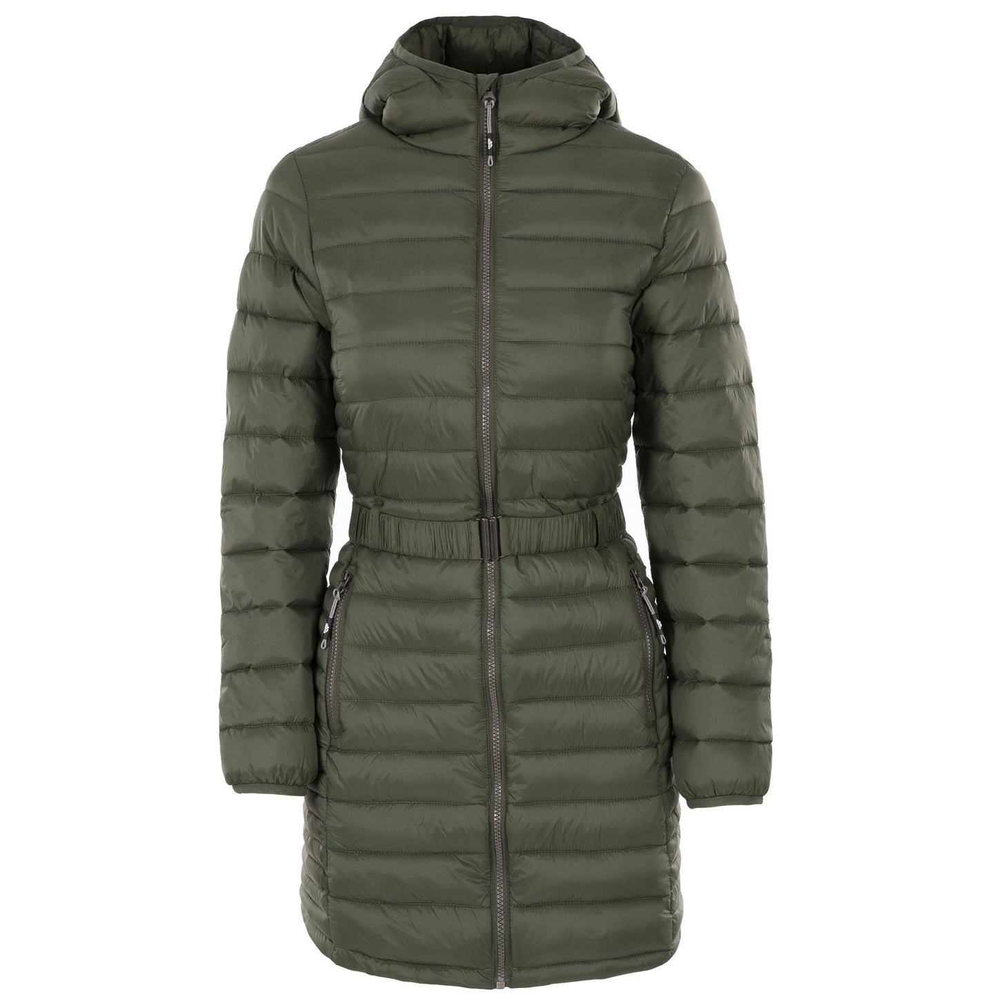Army Khaki - Front - Trespass Womens-Ladies Santuzza Jacket