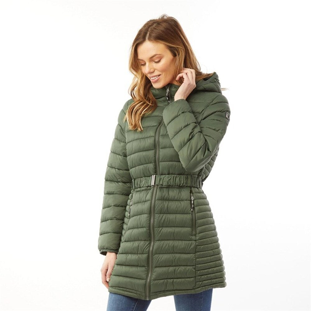 Army Khaki - Side - Trespass Womens-Ladies Santuzza Jacket