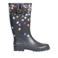 Black - Back - Trespass Womens-Ladies Samira Printed Wellington Boots