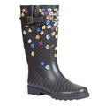 Black - Front - Trespass Womens-Ladies Samira Printed Wellington Boots