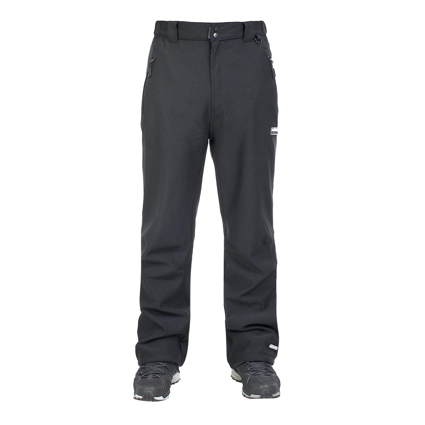 Black X - Front - Trespass Mens Hemic Softshell Trousers