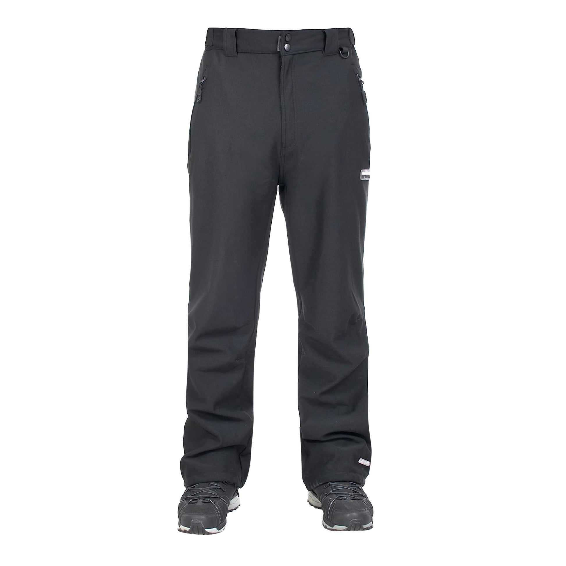 Black X - Front - Trespass Mens Hemic Softshell Trousers