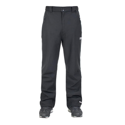 Black X - Front - Trespass Mens Hemic Softshell Trousers