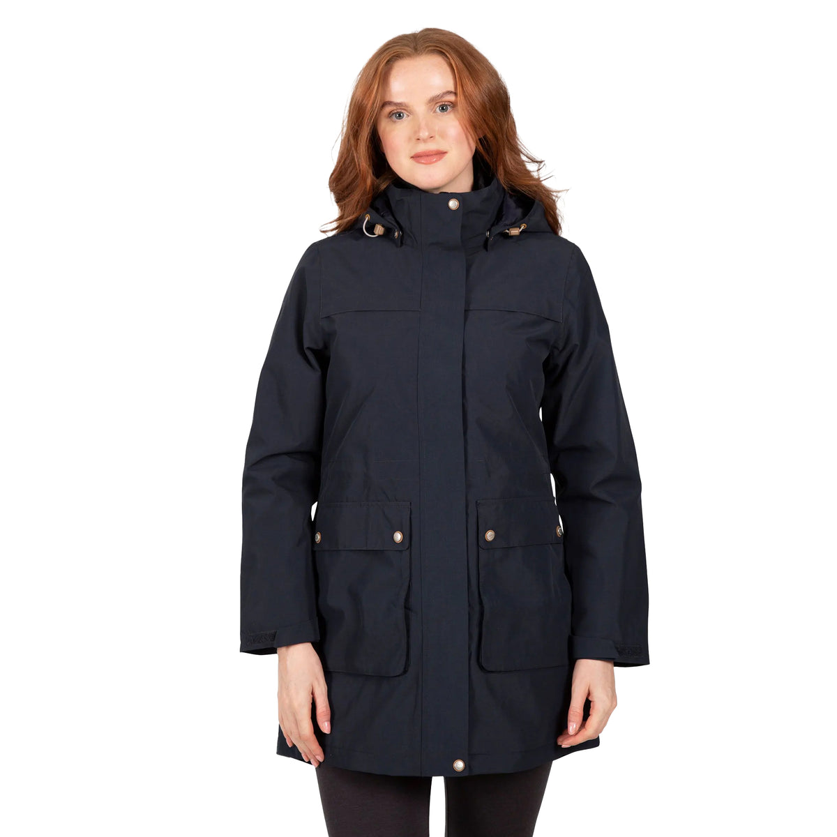 Navy - Side - Trespass Womens-Ladies Lyrics Jacket