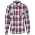 Raspberry Check - Front - Trespass Mens Wrothamton Shirt