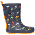 Multicoloured - Back - Trespass Childrens-Kids Puddle Monster Wellington Boots