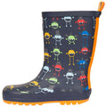 Multicoloured - Side - Trespass Childrens-Kids Puddle Monster Wellington Boots