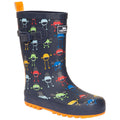 Multicoloured - Front - Trespass Childrens-Kids Puddle Monster Wellington Boots