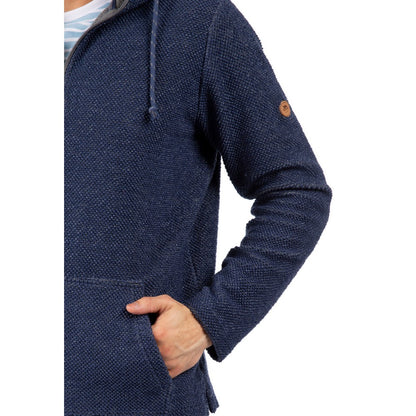 Navy Marl - Pack Shot - Trespass Mens Scawton Zipped Hoodie
